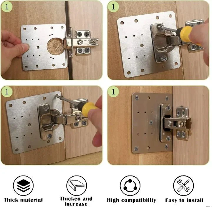 HingePlate 1+1 GRATIS: Bočna ploča za "uradi sam" popravku šarki na nameštaju - Image 5